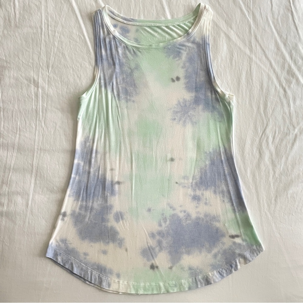 American Eagle Outfitters Tie-Dye Tank Top - Blue and White - Picture 3 of 4